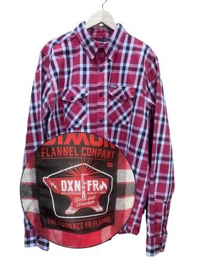 Dixxon Furnace FR Flannel Shirt XLT Red Plaid Workwear XL Tall